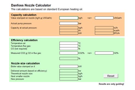 Oil Nozzle Calculator