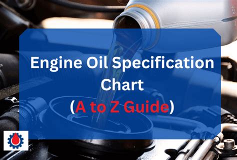 Oil Specifications By Vehicle Chart
