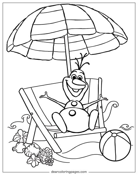 Olaf Summer Coloring Sheets