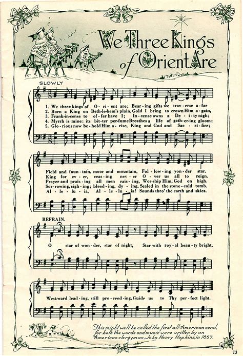 Old Fashioned Free Printable Vintage Christmas Sheet Music