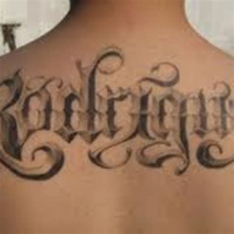 Old English Letters Tattoos