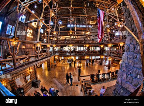 Old Faithful Inn lobby