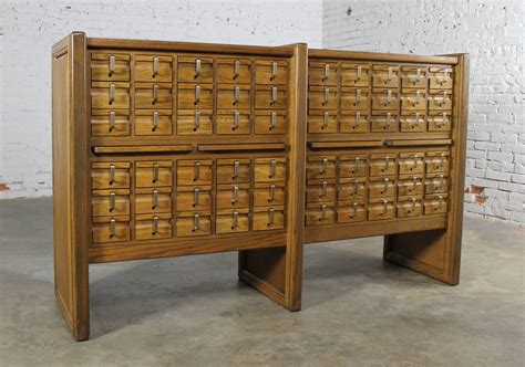 Old Library Card Catalog Cabinets For Sale