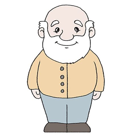 Old Man With Beard Drawing Easy