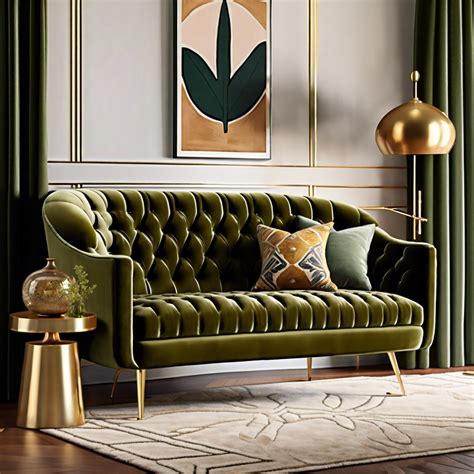 Olive Green Sofa