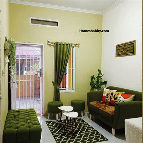 Interior Ruangan dengan Kombinasi Warna Olive dan Lime