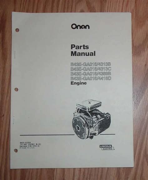 Onan Engine Parts Catalog