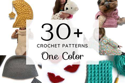 One Color Crochet Patterns for Easy Projects