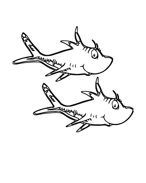 One Fish Two Fish Coloring Page