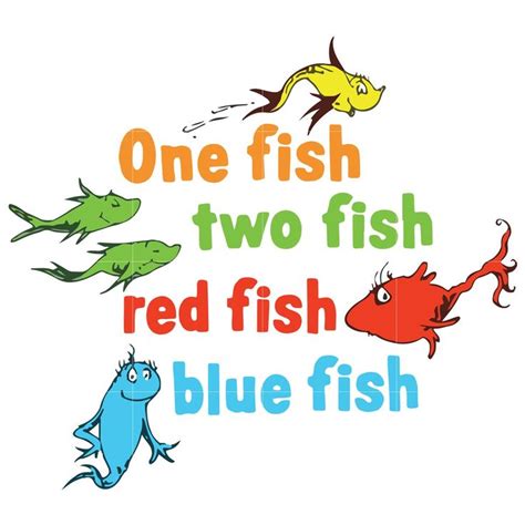 One Fish Two Fish Red Fish Blue Fish Template