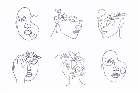Download One Line Art Woman Bundle Files