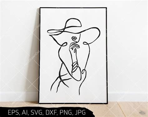 Download One Line Art Woman Bundle Files DXF Files