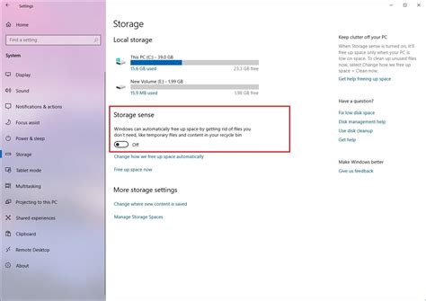 One More Thing: Disable Storage Sense in Windows