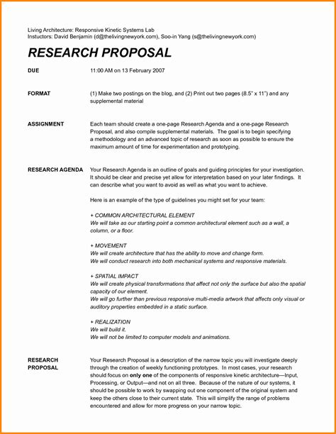 One Page Project Proposal Template