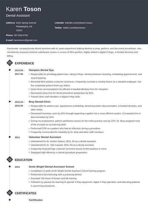 One Page Resume Template Free