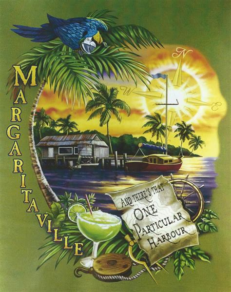 Jimmy Buffett Quote 1 Particular Harbor With My Print Mounted on