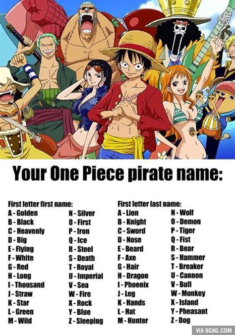 One Piece Pirate Name List