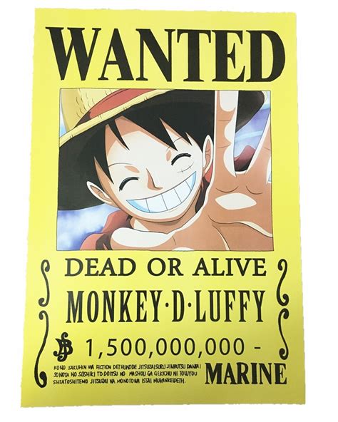 One Piece Wanted Poster Printable Pdf