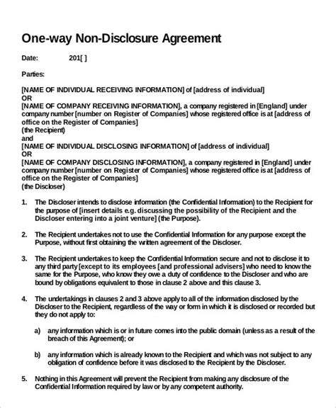 23+ Non Disclosure Agreement Templates DOC, PDF