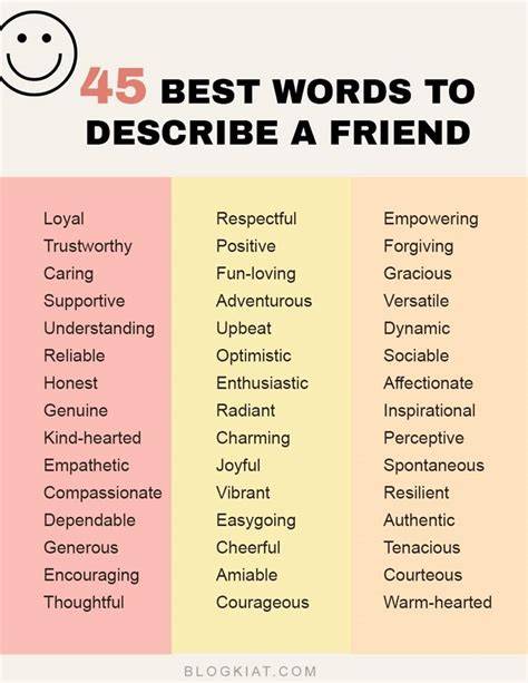 One Word Tbh For Friend