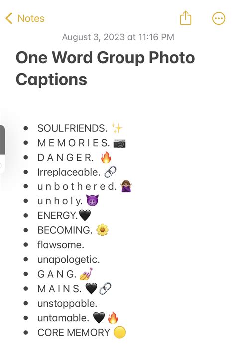 One Word Tbh For Friends