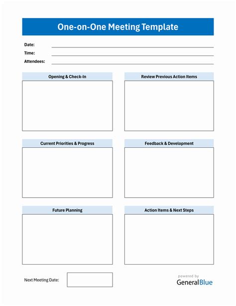 One-on-one Meeting Template
