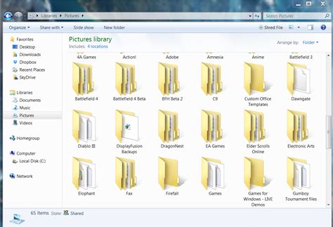 Onelaunch files and folders