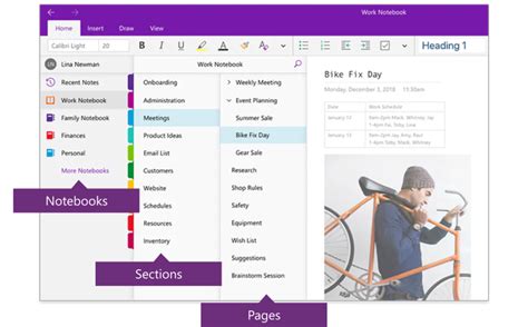 Onenote Section Template