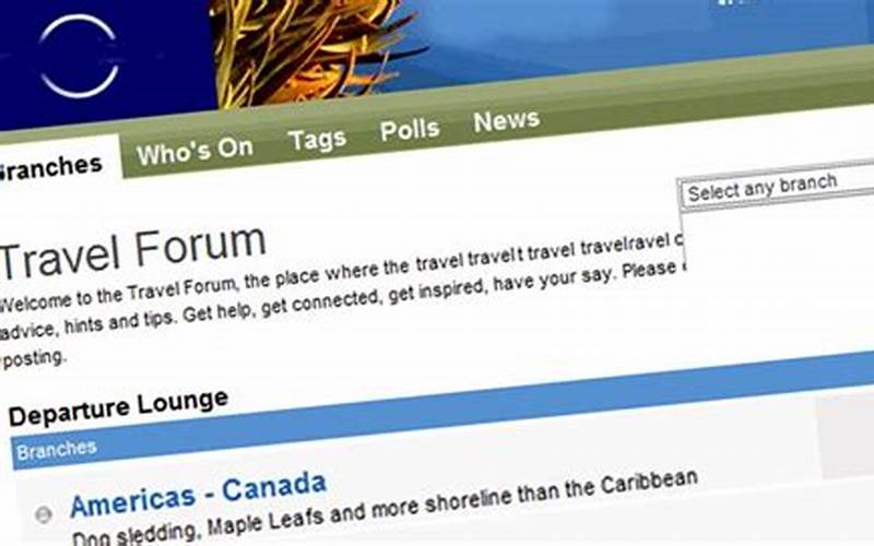 Online Travel Forums