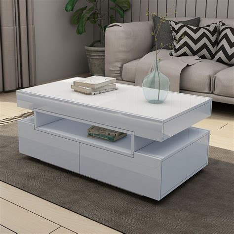 Online All White Coffee Table