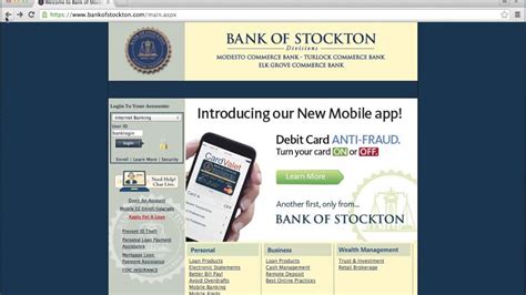Online Banking Bank Of Stockton