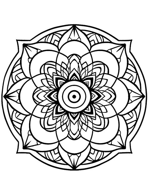 Online Coloring Pages Mandala