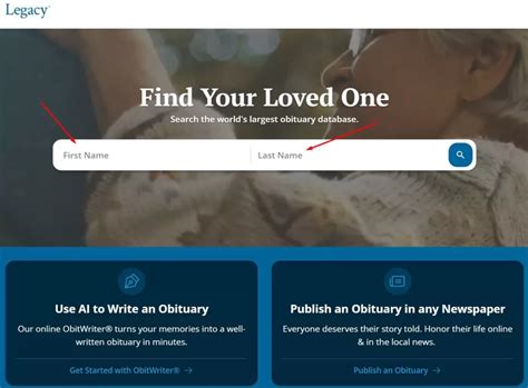 Online Obituary Database