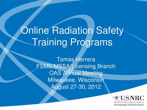 Online Radiation Safety Training