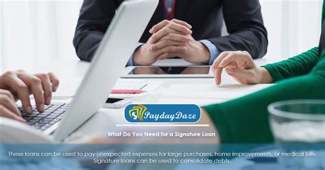 Online Signature Loans Direct Lenders