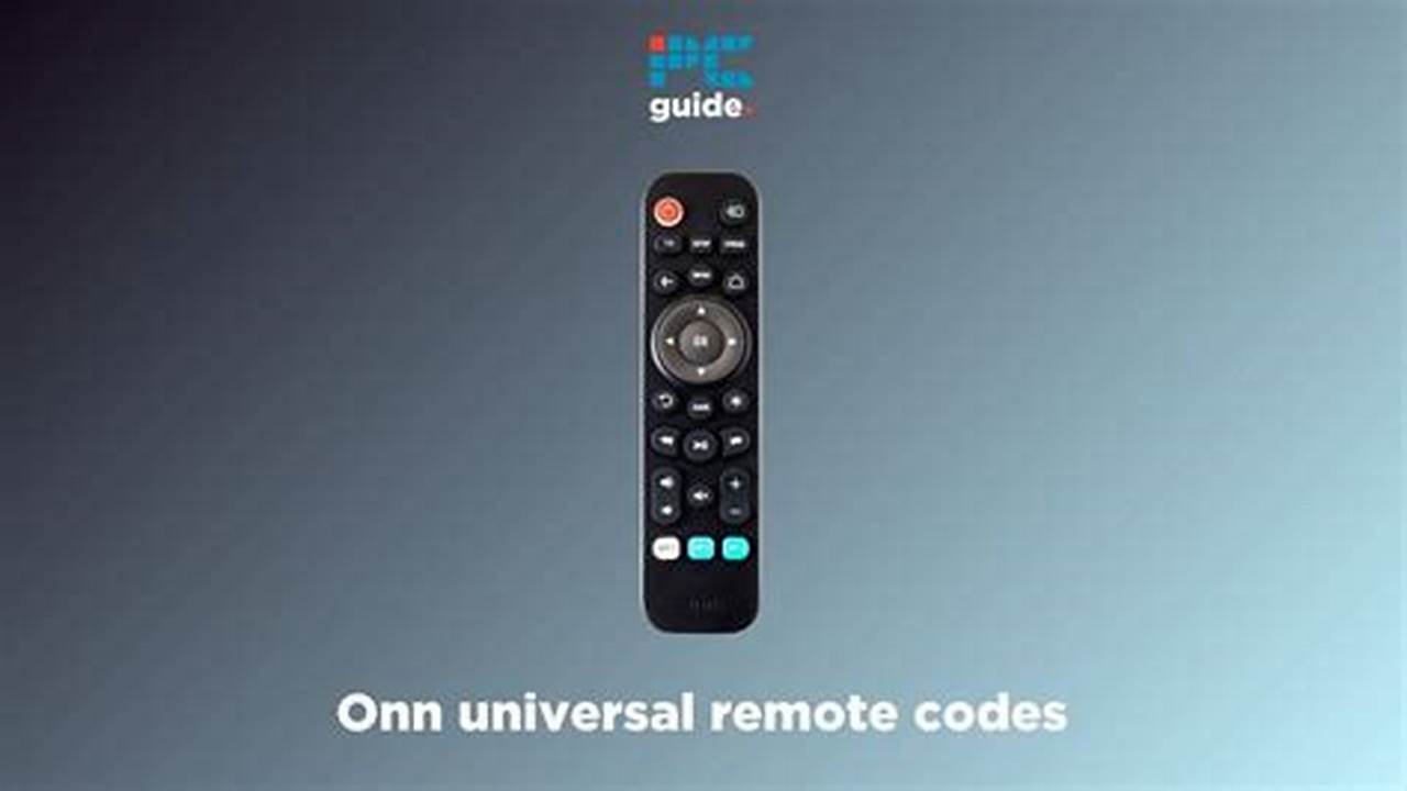 Onn Universal Remote Codes 2024