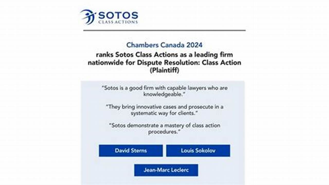Open Class Actions Canada 2024