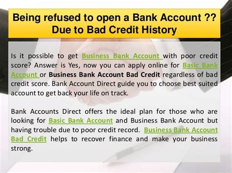 Open A Basic Bank Account Bad Credit