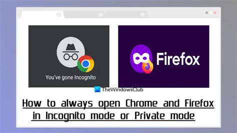 Open Chrome, Firefox and Edge in Incognito Mode by Default