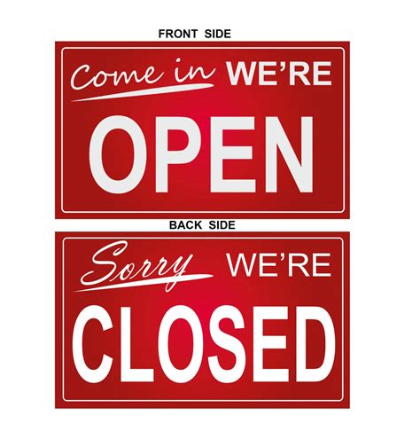 Open Closed Sign Printable