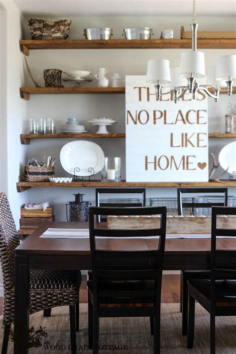 Open Dining Room Shelves