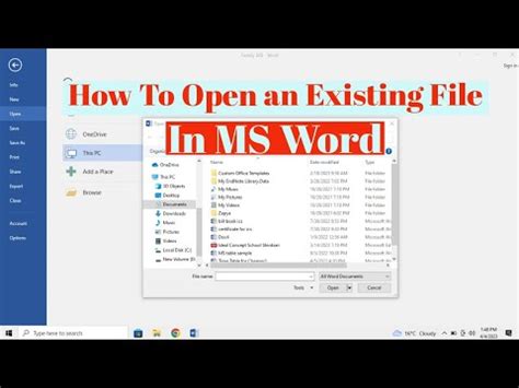 Open Existing File