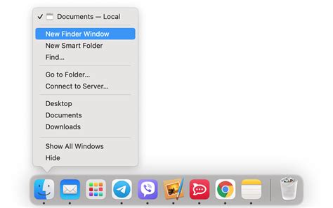 Open Finder Window on Mac