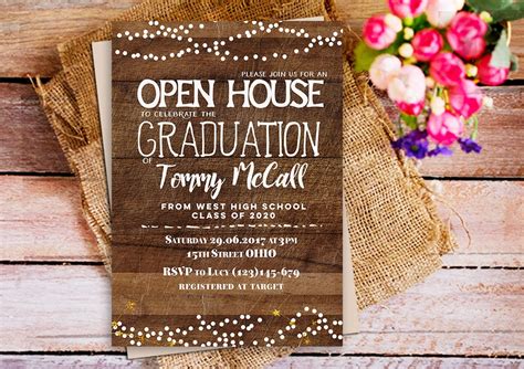 Open House Graduation Party Invitations