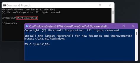Open PowerShell in CMD