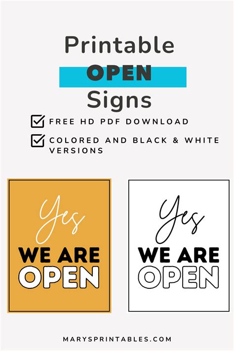 Open Printable