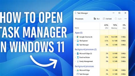 Open Task Manager in Windows 11
