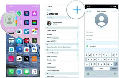 Open the Contacts app