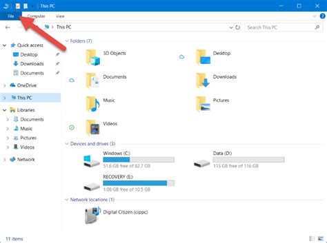 Open the File Menu