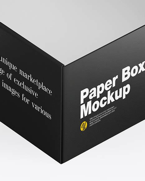 Opened Glossy Paper Box Mockup